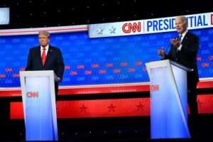 Elezioni Usa. Biden – Trump, confronto in tv. L’uno debole e confuso, l’altro rozzo e incompetente. Meglio che giochino a golf