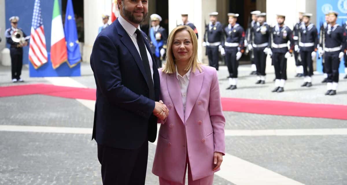 Meloni riceve a Roma il vice presidente Usa Vance