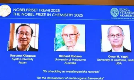 Nobel per la Chimica 2025: a Kitagawa, Robson e Yaghi il riconoscimento per i framework metallo-organici