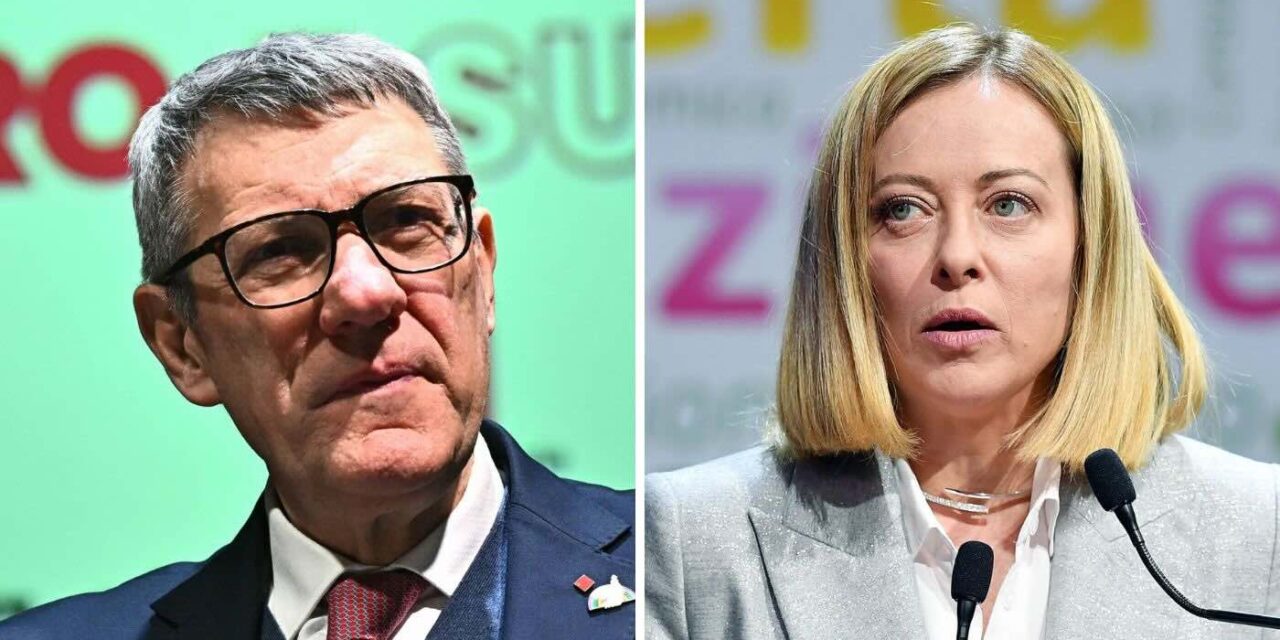 Bufera su Landini: “Meloni cortigiana di Trump”. Scoppia la polemica sul linguaggio sessista