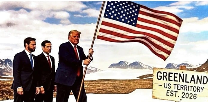 Trump rilancia sulla Groenlandi, L’Europa non opporrà resistenza. Minaccia dazi del 200% contro vini e champagne francesi. La reazione di Parigi